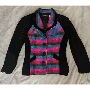 Canvasbacks Lutton & Horsfield XS Velvet Quilted Jacket Blazer Vintage 90s